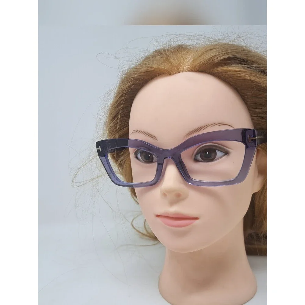 Tom Ford Women's Frames Glasses Purple Translucent Cat-Eye TF 5766-B 54-19-140